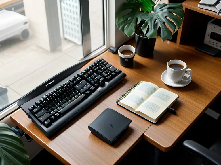 Espacio de trabajo con teclado ergonómico y mapas de distribución de aves hechos en R