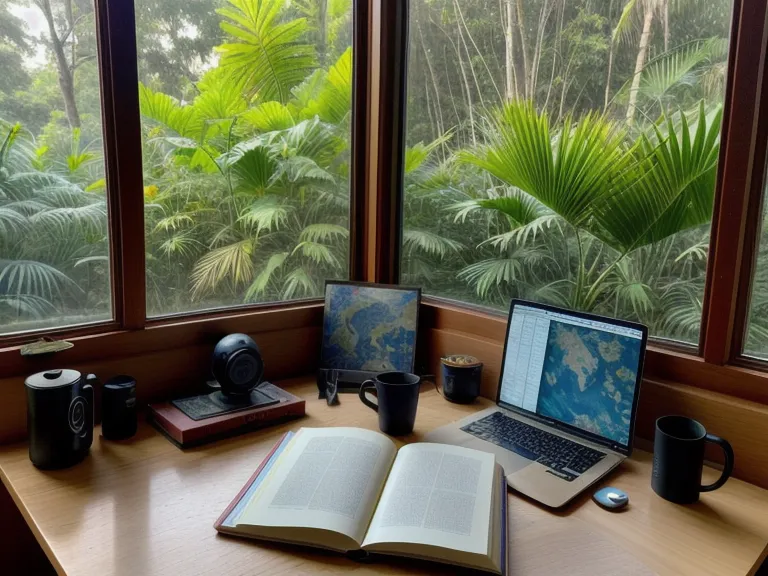 Mapa de calor de MaxEnt en una pantalla de laptop con café frío al lado